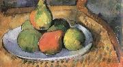 Paul Cezanne pears on a chair oil painting artist